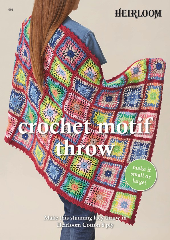 Heirloom magazine cover with crochet throw